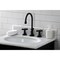 Kingston Brass KS2980ZX Millennium Widespread Bathroom Faucet W/ Brass Pop-Up, Black KS2980ZX - alternate 4